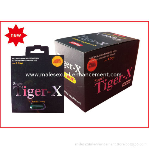 Tiger-x Pills For Natural Herbs Male Enhancement Supplement With 24 Pills Per Box